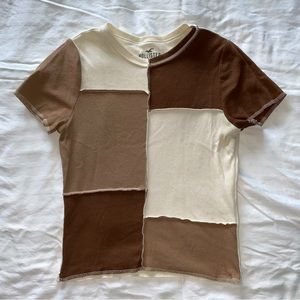 hollister patchwork baby tee